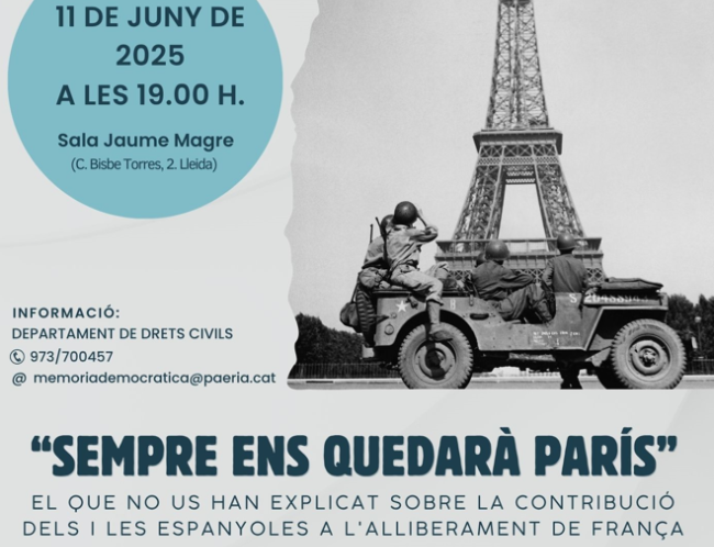 DEBATS DE MEMÒRIA · "SEMPRE ENS QUEDARÀ PARÍS"