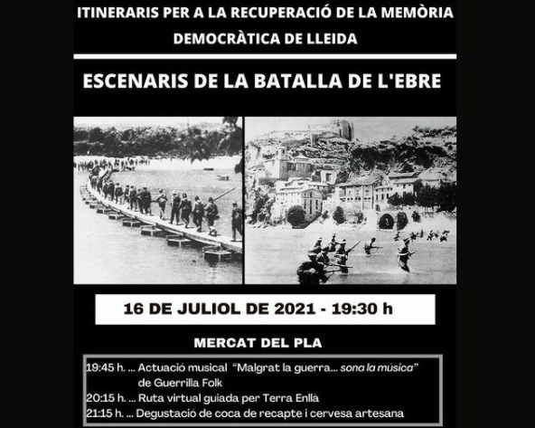 ITINERARIS PER A LA RECUPERACIÓ DE LA MEMÒRIA DEMOCRÀTICA. LA BATALLA DE L'EBRE