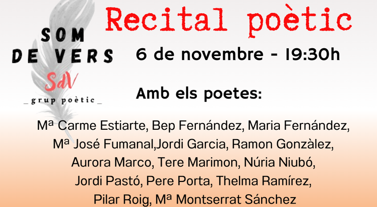 RECITAL POÈTIC · SOM DE VERS