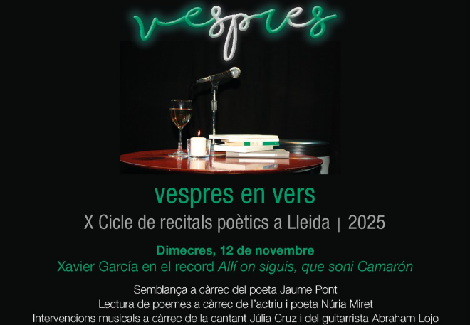 VESPRES EN VERS · XAVIER GARCIA EN EL RECORD