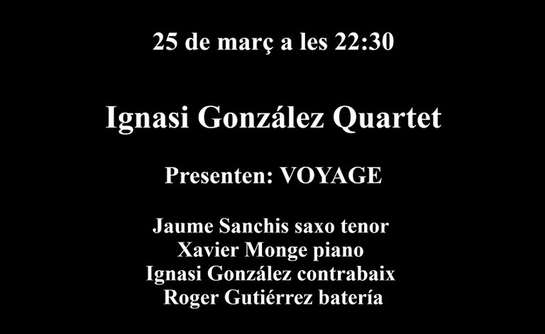 CONCIERTO · IGNASI GONZÁLEZ QUARTET