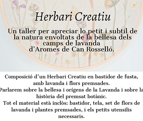 HERBARIO CREATIVO EN "AROMES DE CAN ROSSELLÓ"