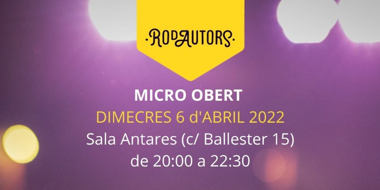 RODAUTORES · MICRO ABIERTO
