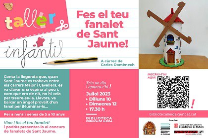 TALLER · HAZ TU FAROLILLO DE SANT JAUME